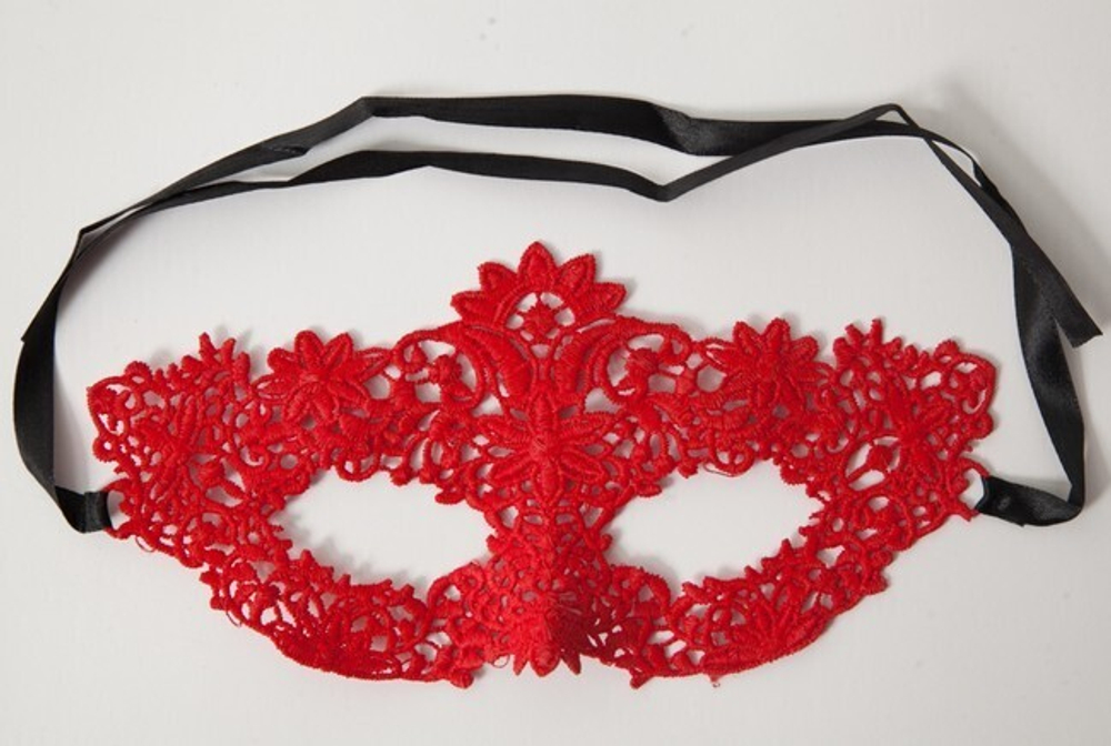 Красная роскошная маска (Цвет: красный)