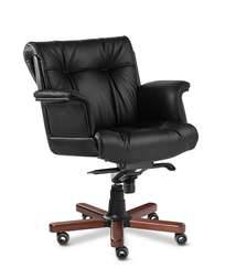 Кресло для руководителя Paris Luxe B черная кожа