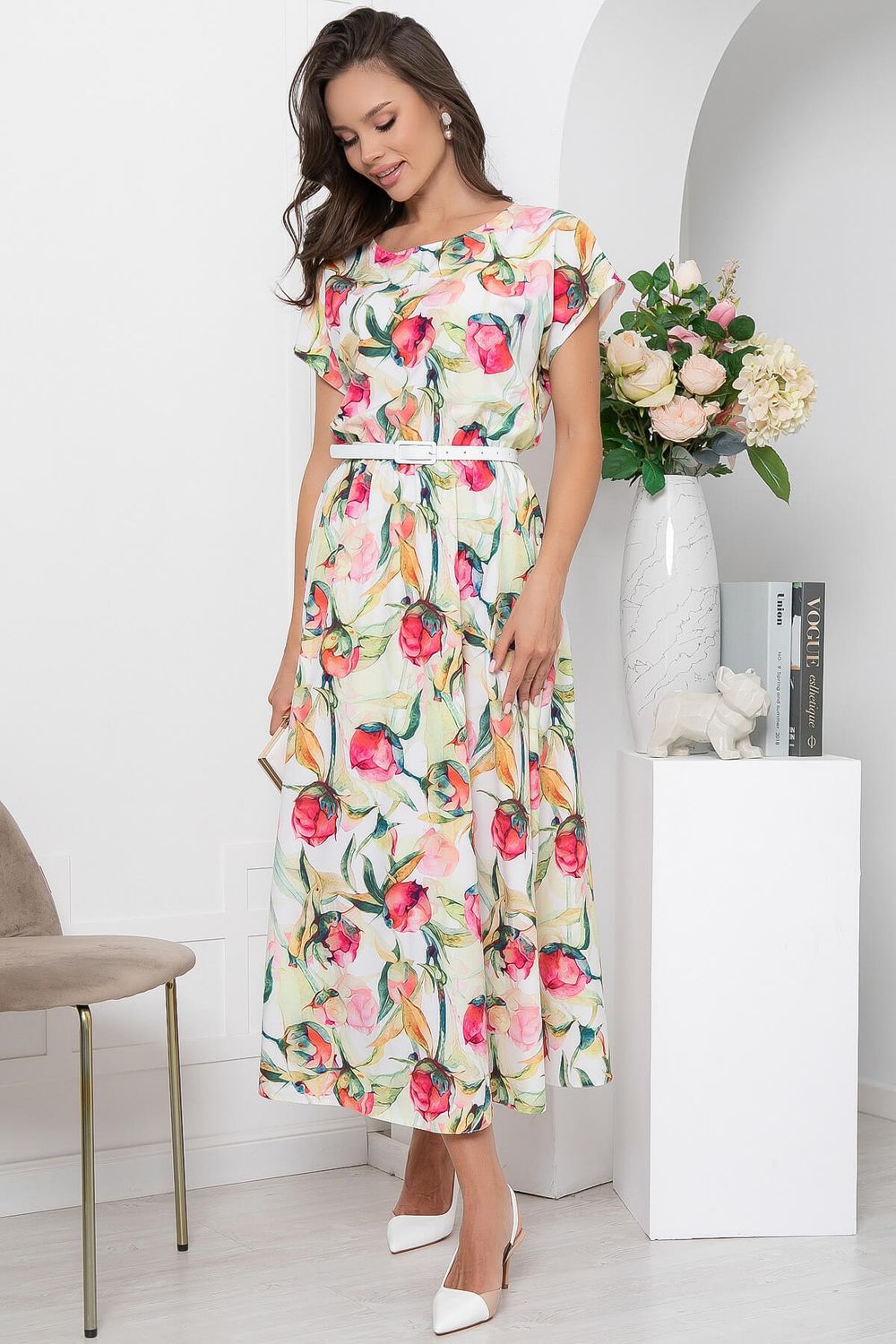 Платье "Кейтлин" (пионы) П6050 LT Collection (Акция)