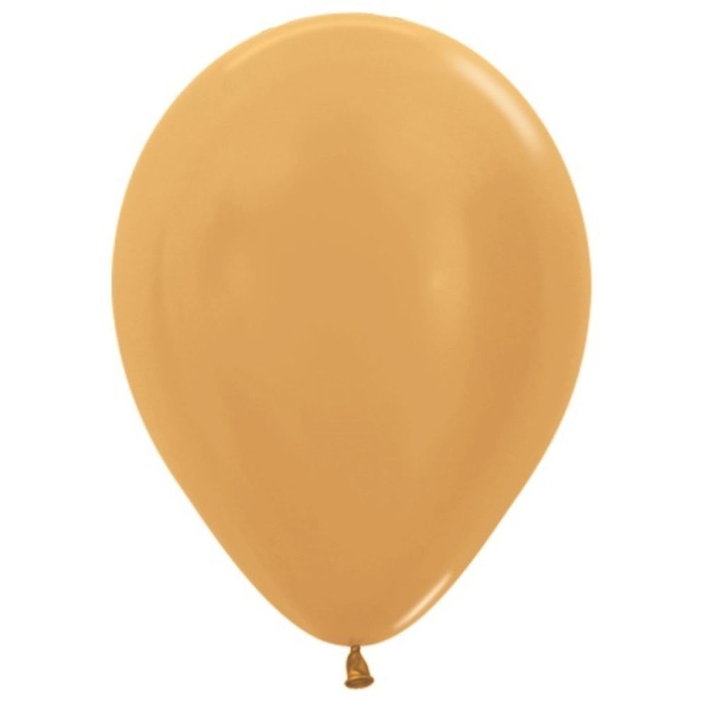 Воздушные шары Sempertex, цвет 570 металлик, золото, 100 шт. размер 12&quot;