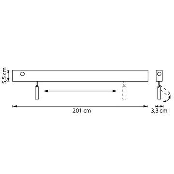 Бра бэк-лайт 24В 10W+спот-лайт 24В 7W 4000K 810657 черный Fiume Spot Lightstar