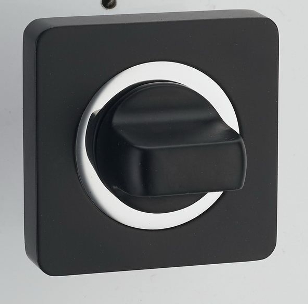 Завертка квадрат Ренц INBK 02 B/CP, цвет черный/хром к ручкам Фиоре INDH 425-02 B/CP, Арона INDH 96-02 B/CP (гарантия - 12 месяцев)