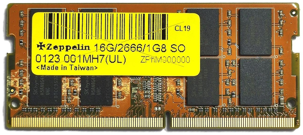 Оперативная память Zeppelin ZPL-D4SDM-16G2666x1G-CL19 16 Гб