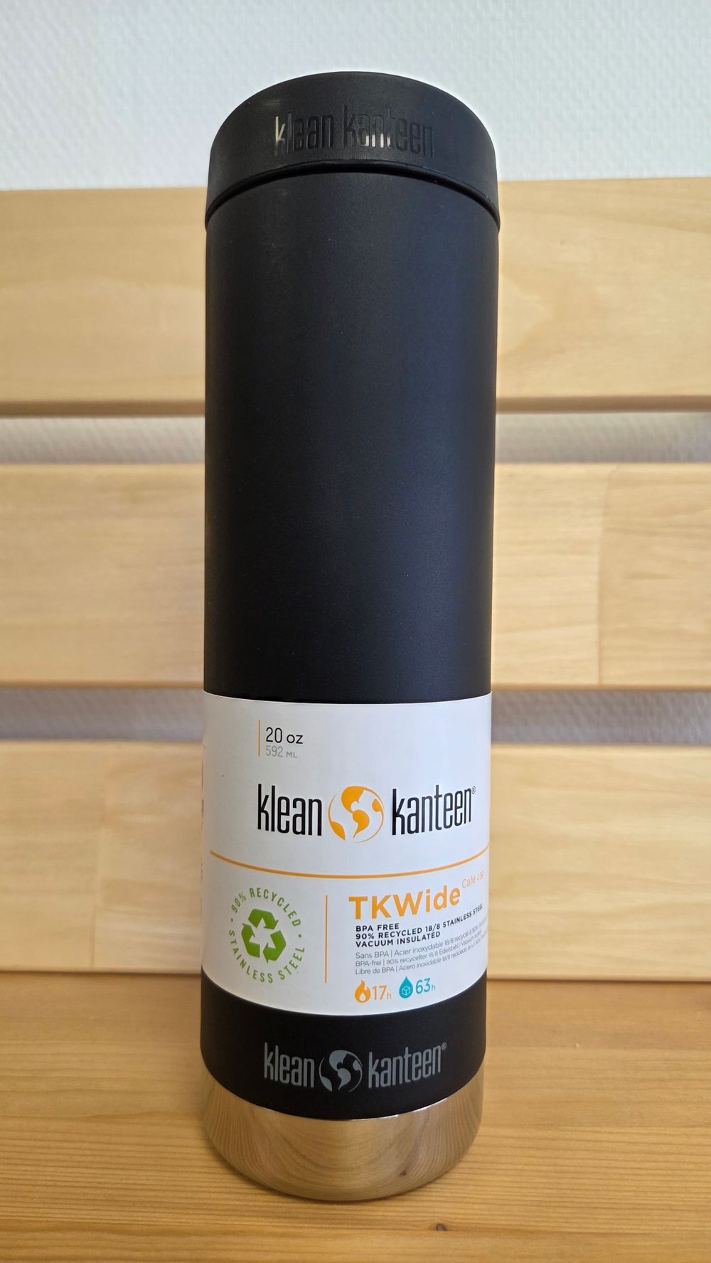 Термокружка Klean Kanteen TKWide Cafe Cap 20oz (592 мл) Black (мелкие потертости)