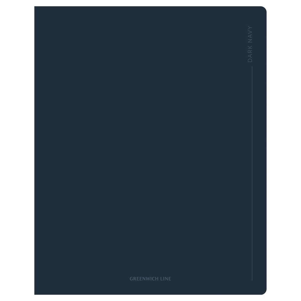 Тетрадь 48л, А5, линия, Greenwich Line Dark navy, cофт-тач ламинация