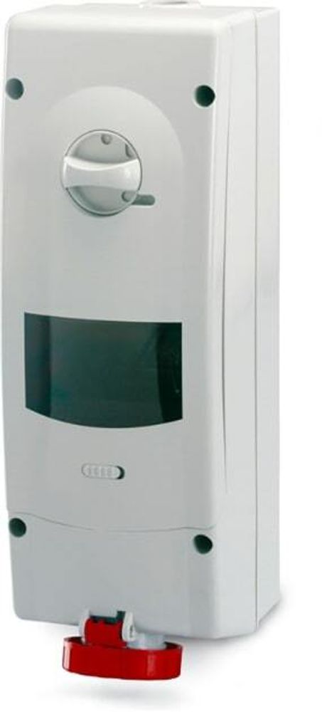 Розетка настенная с механической блокировкой и DIN-рейкой на 6 модулей артикул DIS5683286 IP67 32А 3P+E 400В