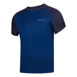 Мужское теннисное поло Babolat Play Crew Neck T-Shirt Men - Dark Blue, Blue
