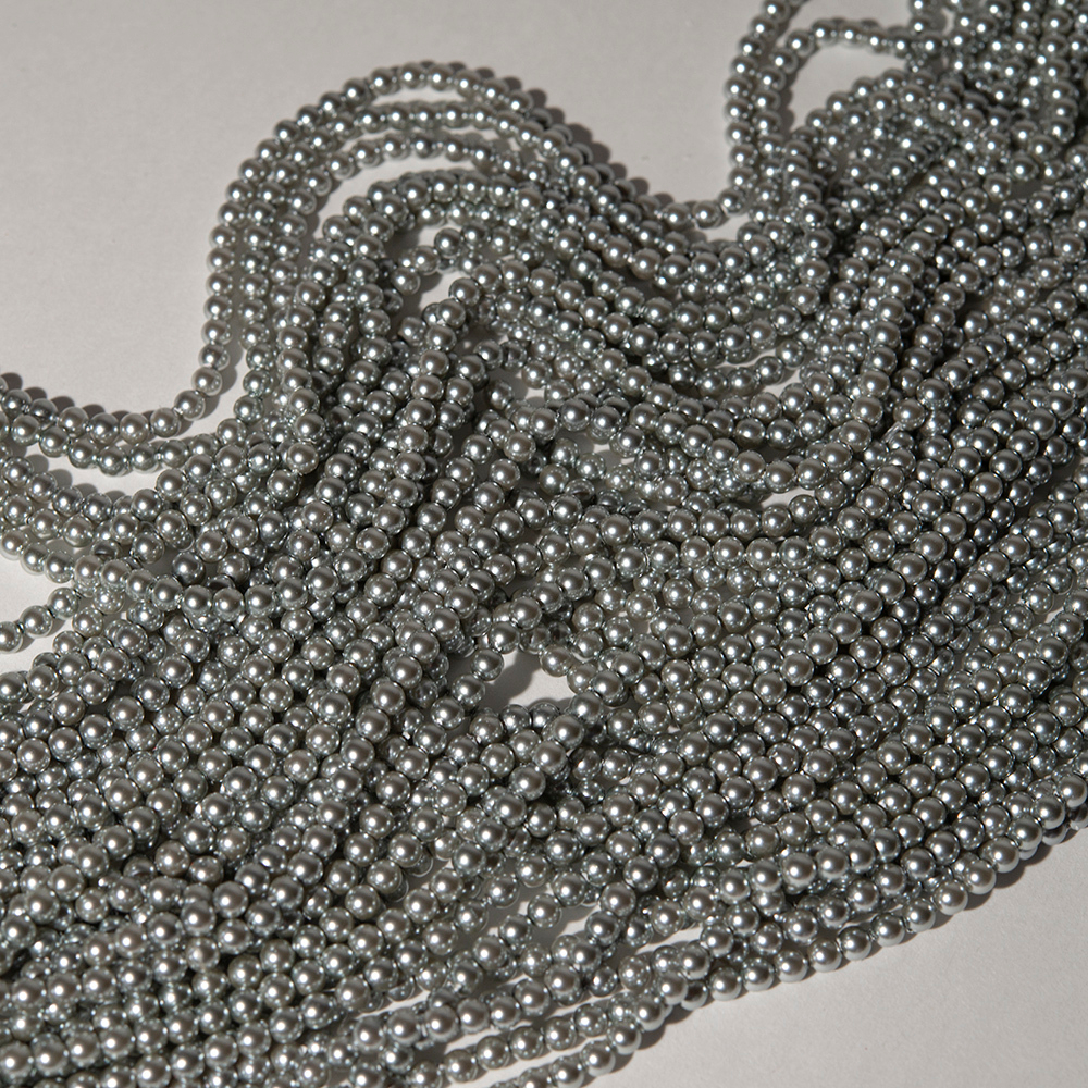 Хрустальный жемчуг, оттенок "Пепельная дымка", шар 3мм