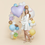 Сердце 30" Сиреневый, Сатин Fl