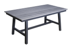"Сан Ремо" стол обеденный из ДПК, каркас алюминиевый темно-серый