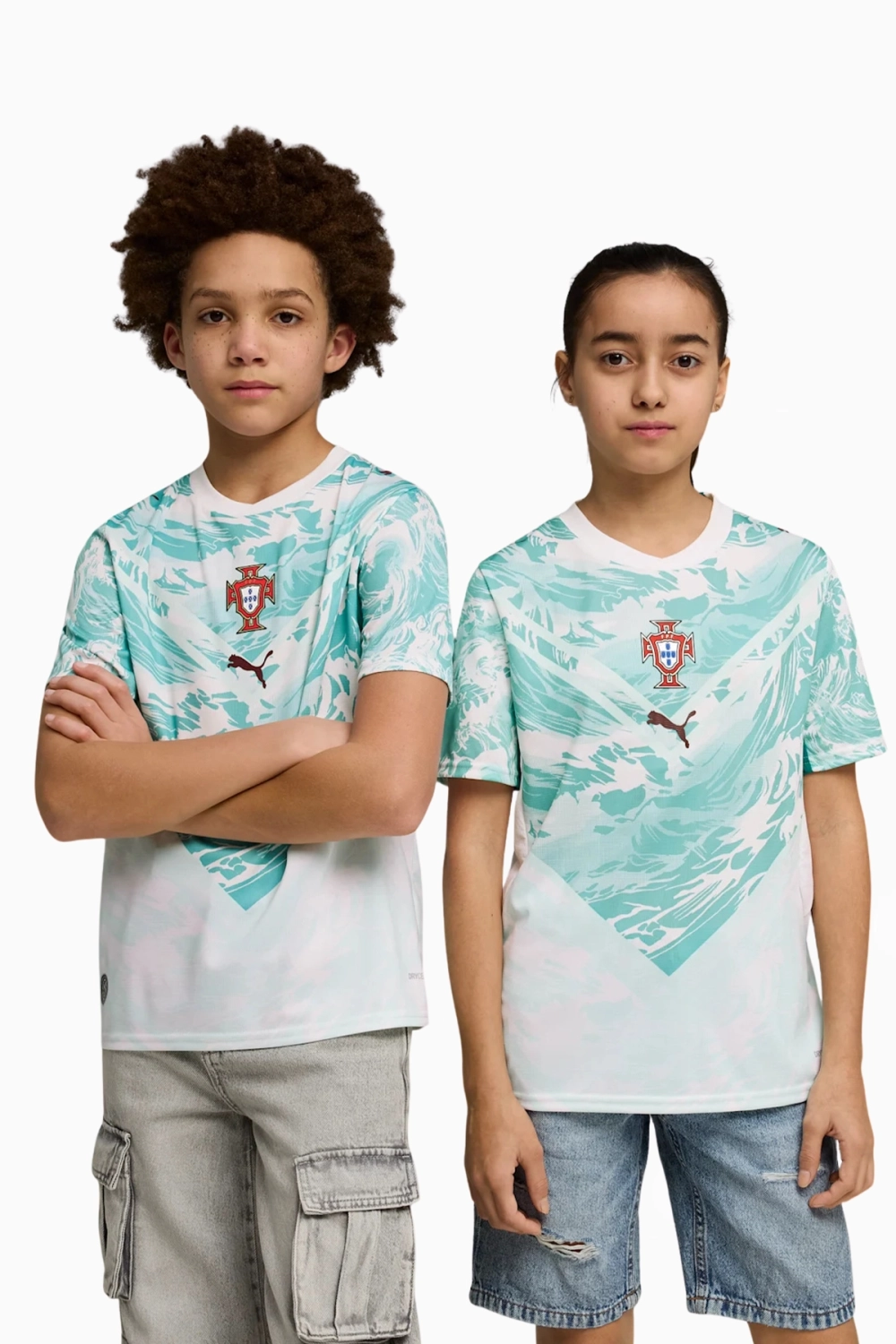 Футболка Puma Portugal 2026 Away Junior - бирюзовый