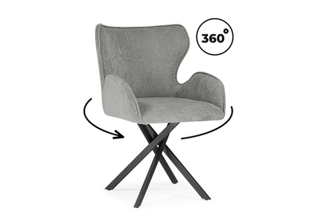 Стул на металлокаркасе Woodville Карлайл антрацитовый brendy stone 28, черный, ножки черные