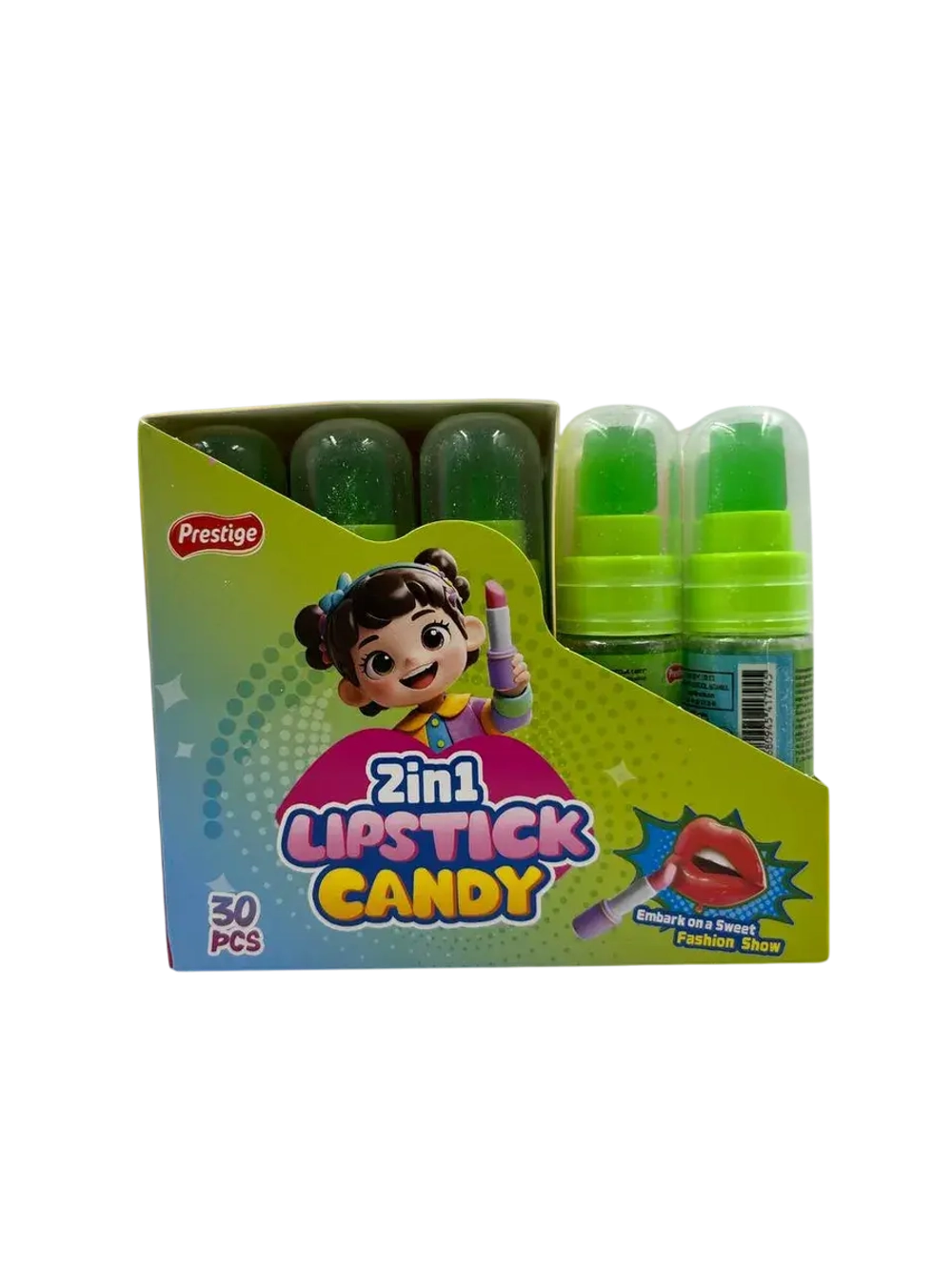 Леденцовая карамель в форме помады, с сахарной пудрой