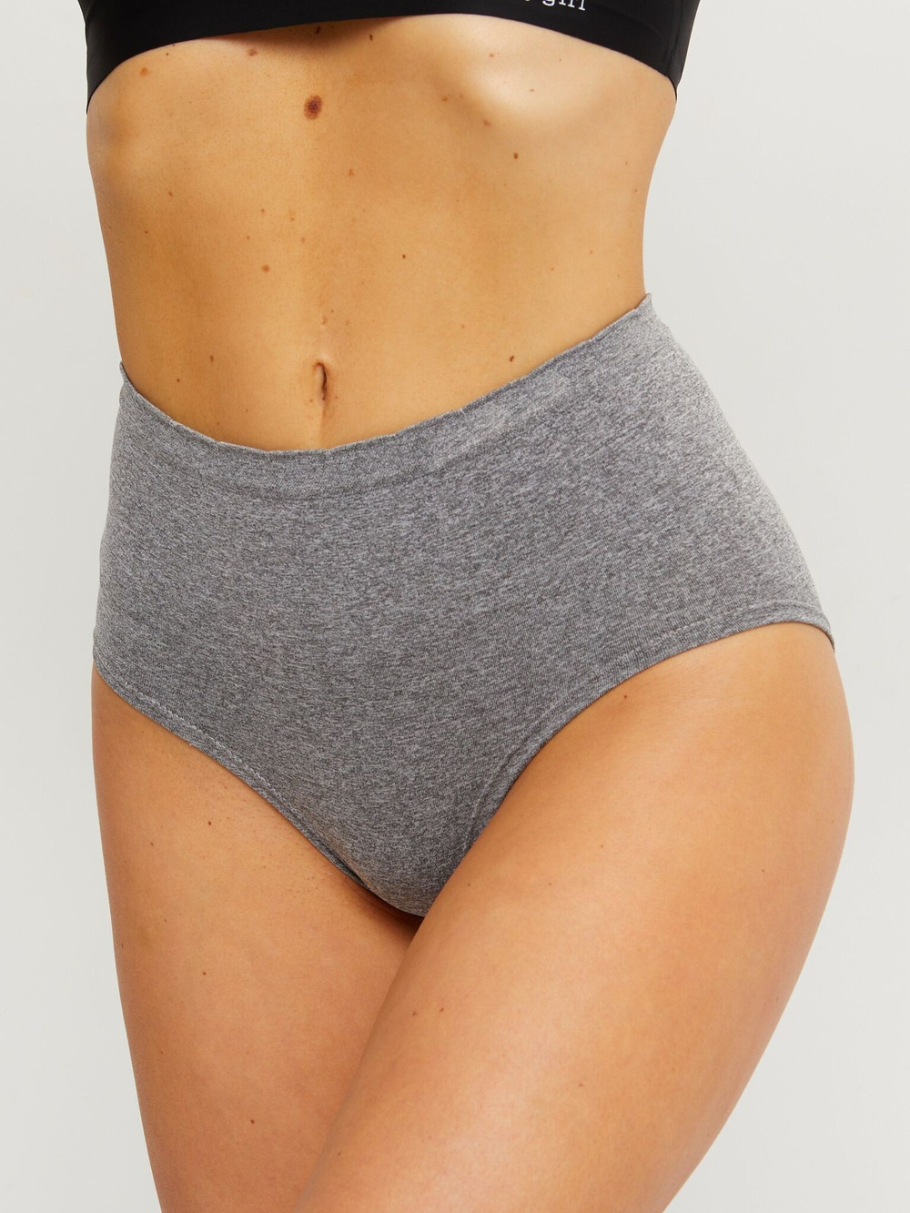 Высокие гладкие бесшовные трусики (Размер: 2X) (Цвет: телесный)