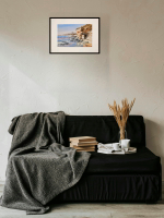 Картина авторская акварельная в паспарту 30х40 см на стену для интерьера "Море в стиле Энди Эвансона "