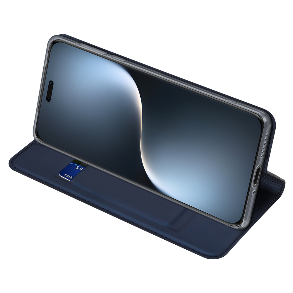 Чехол книжка из PU кожи синего цвета от Dux Ducis для Honor Magic 7 Pro, серия Skin Pro Series Case