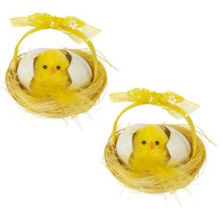 GAEM Набор из 2-х изделий декоративных "Гнездо пасхальное" (5,5*6), L11 W6 H6 см