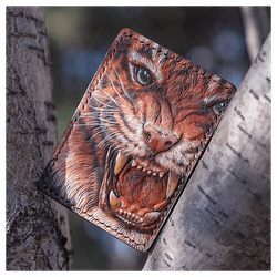 Кожаный картхолдер «Тигр»