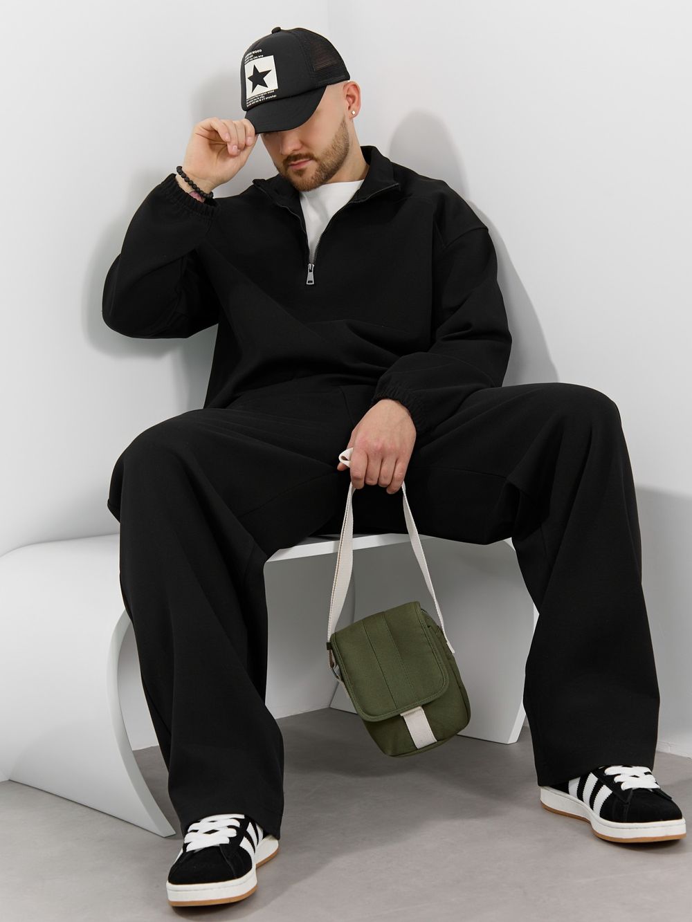 Толстовка мужская Интер-1 Виотекс ЧЁРНЫЙ