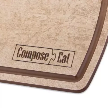 Доска разделочная с желобом 15х22см ComposeEat Fashion порфир кремовый