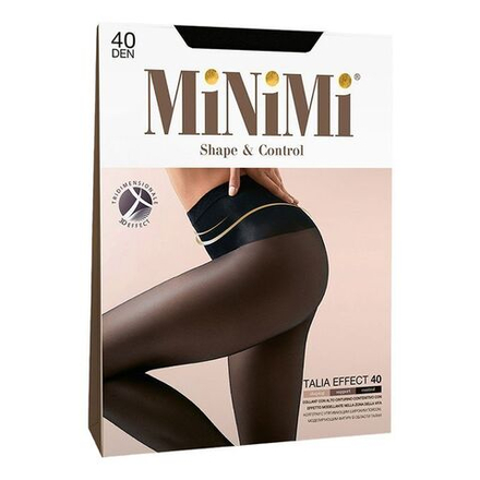 MiNiMi TALIA EFFECT колготки с моделир. шортиками 40 den nero р.4
