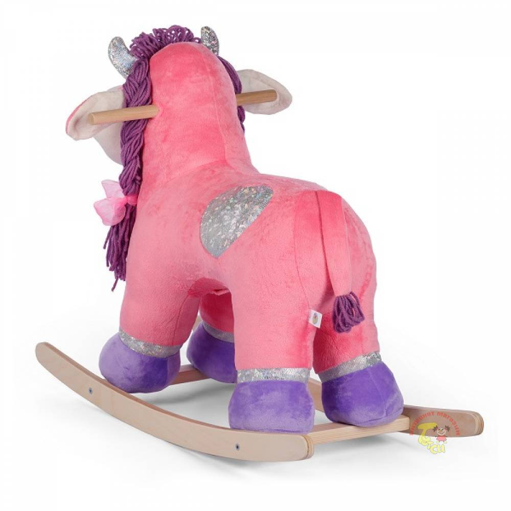 Качалка мягкая Тутси "Корова "Баранка" (розовый 10 фраз, музыка), 700-2020