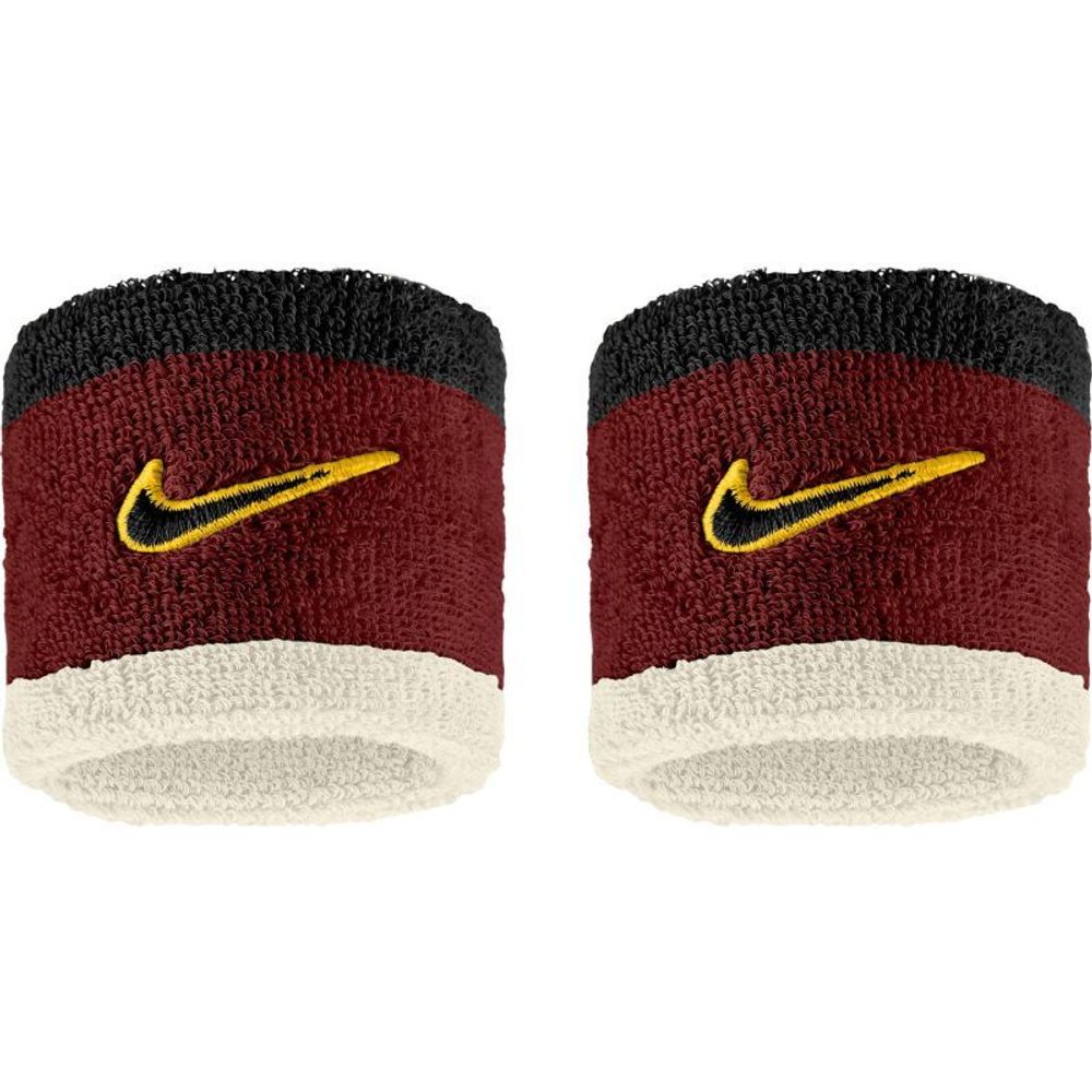 Напульсник теннисный Nike Swoosh Classic Wristband 2P - cream/burgundy/black