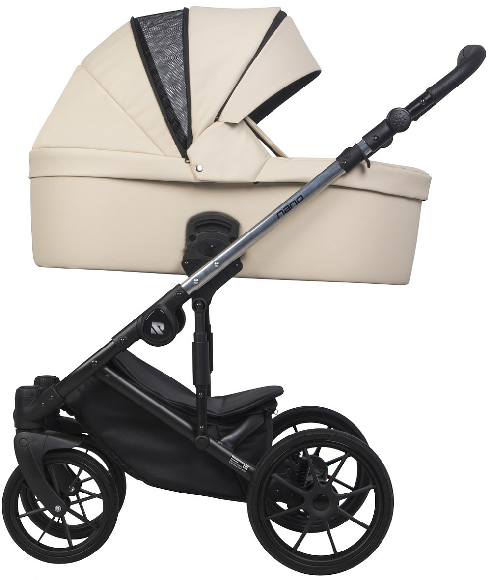 Детская коляска Riko Nano Thermo Ecco 3 в 1 с автокреслом Rant Cruise Black 03 Ivory beige (бежевый)