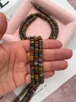 Нить бусин из яшмы 6,4мм ("таблетка")