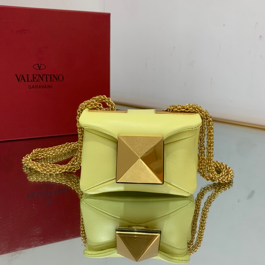 Valentino One Stud Micro Bag with Chain 11 cm