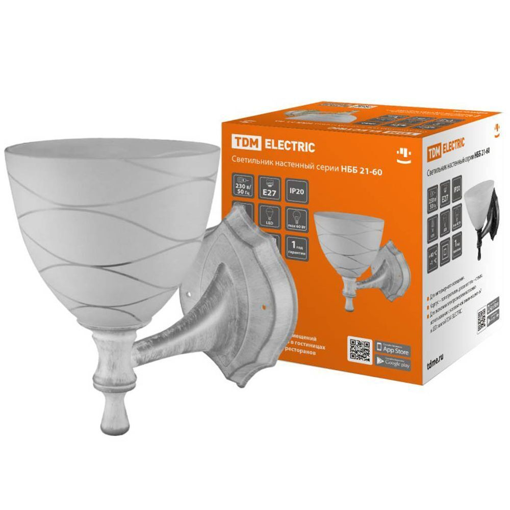 Светильник TDM, НББ 21-60-1411 УХЛ4 Линии, 60 Вт, E27, 1лам, IP20, чер, SQ0370-0206