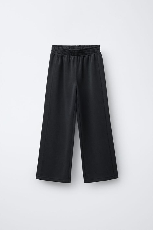 ZARA БРЮКИ-КЮЛОТЫ ОДНОТОННЫЕ, СЕРЫЙ