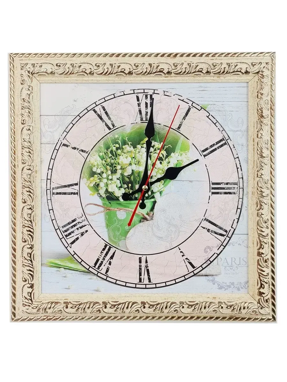 Часы настенные в винтажной раме "Прованс"