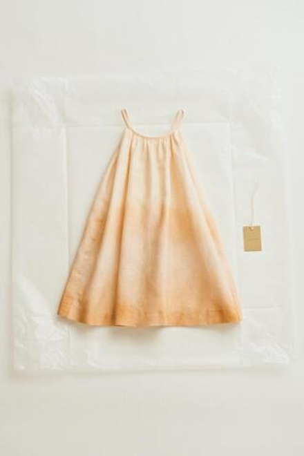 ZARA ПЛАТЬЕ ИЗ СМЕСОВОГО ЛЬНА С ЭФФЕКТОМ ДЕГРАДЕ — TIMELESZ, ПЕРСИКОВЫЙ