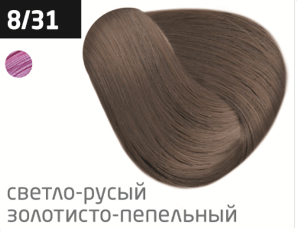 OLLIN COLOR 8/31 светло-русый золотисто-пепельный 60мл Перманентная крем-краска для волос