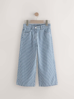 Джинсы широкие для девочки Next E89-693, Синий, Белый