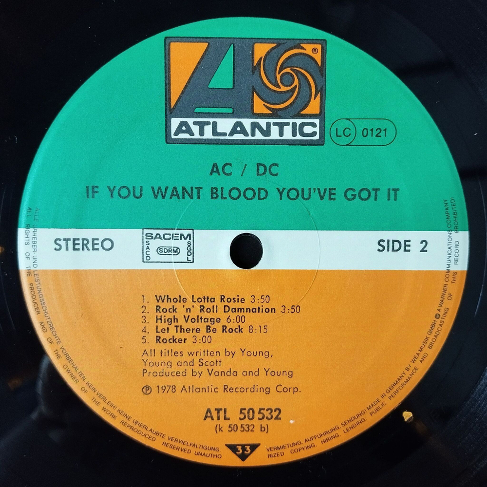 Винтажная виниловая пластинка LP AC DC If You Want Blood You've Got It (France 1978)