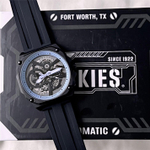 Dickies Wrist Watch Mechanical Movement Silicone Strap Black Dial Unisex