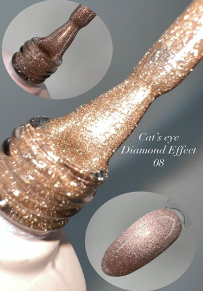 Гель-лак FOR YOU Cat's eye DIAMOND № 08