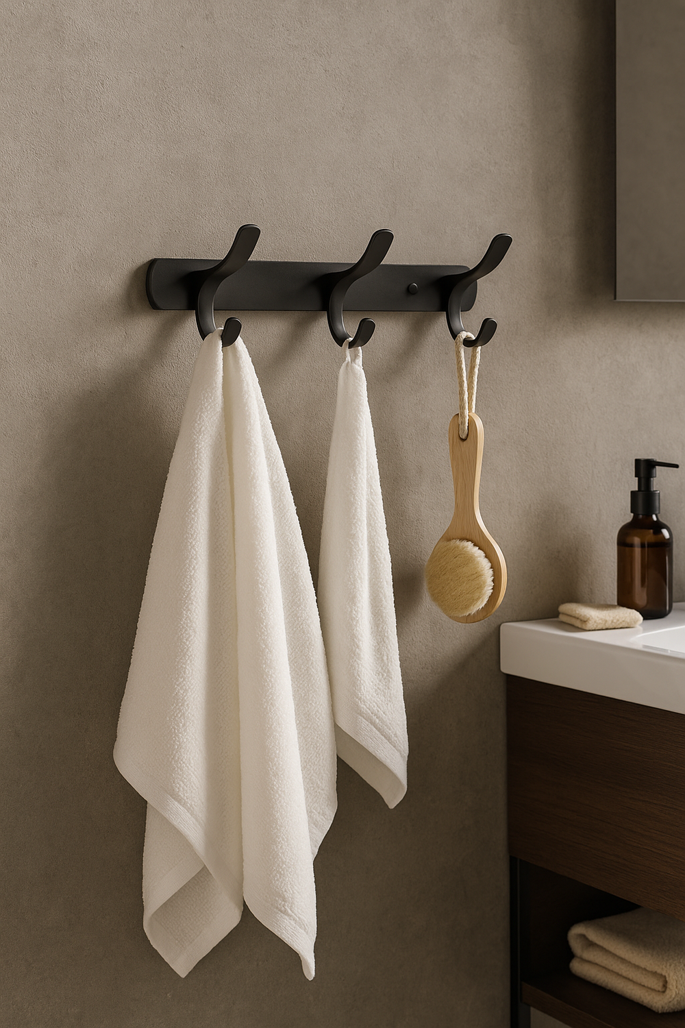 Крючок STWORKI Киркенес S45306GB вороненая сталь, на шурупах