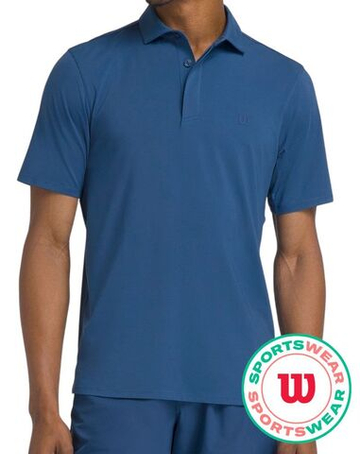 Мужское теннисное поло Wilson League - court blue