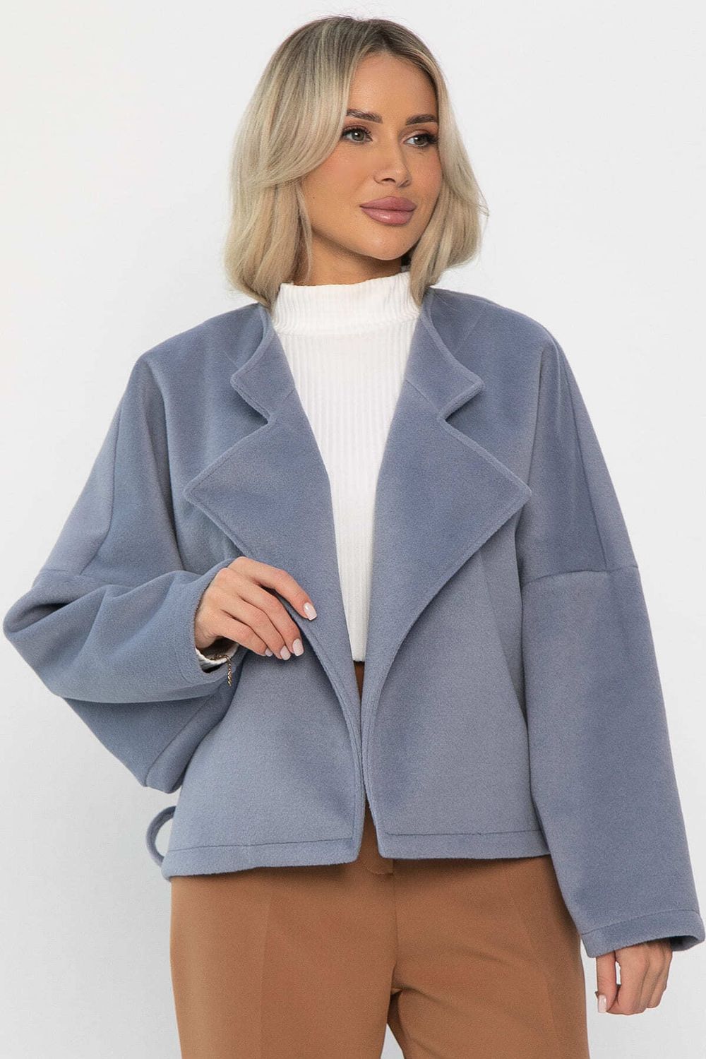 Пальто укороченное Хайт (джинс) Б14338-7М LT Collection