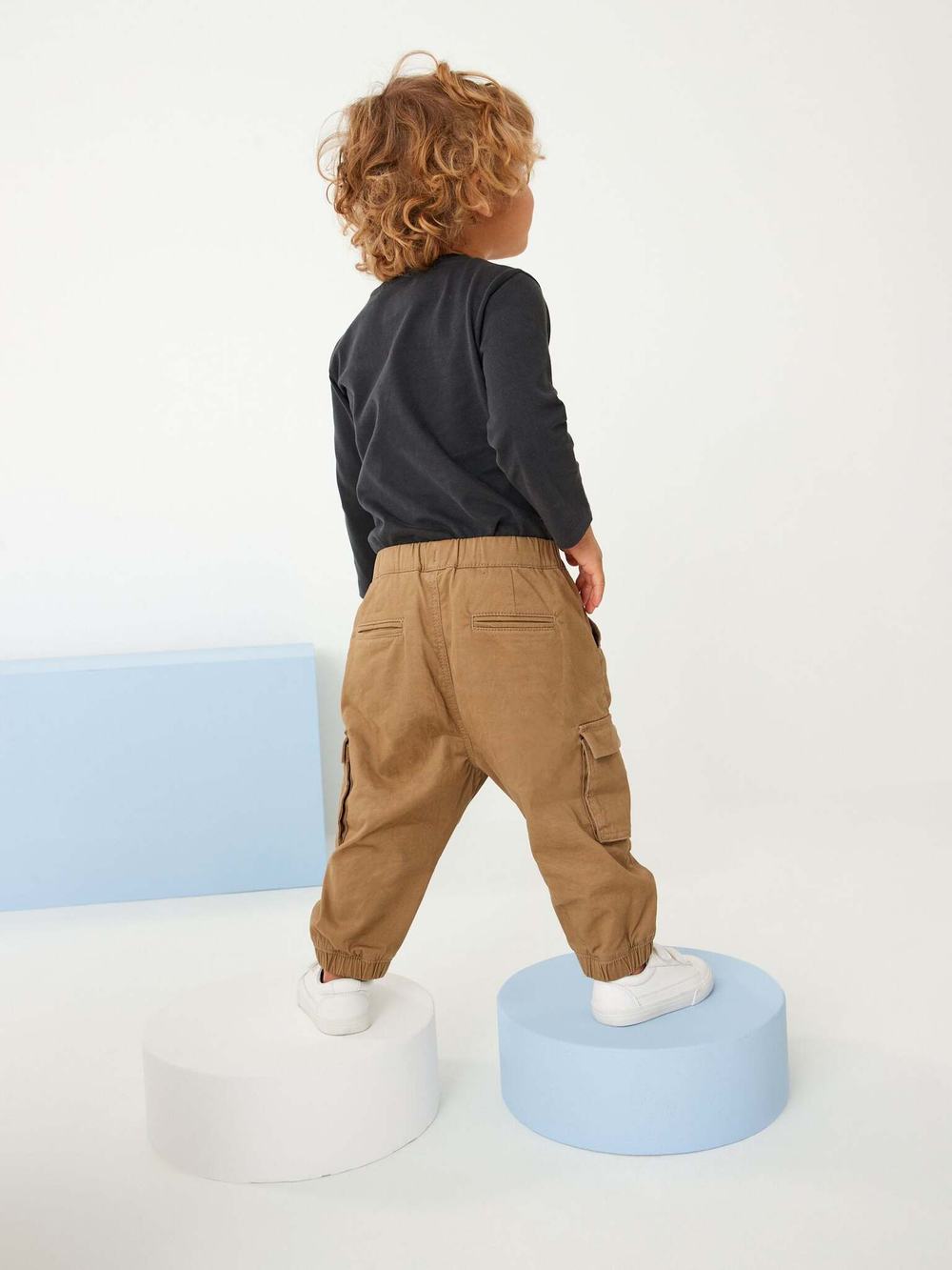 Брюки карго для мальчика Next C24-707, Светло-коричневый
