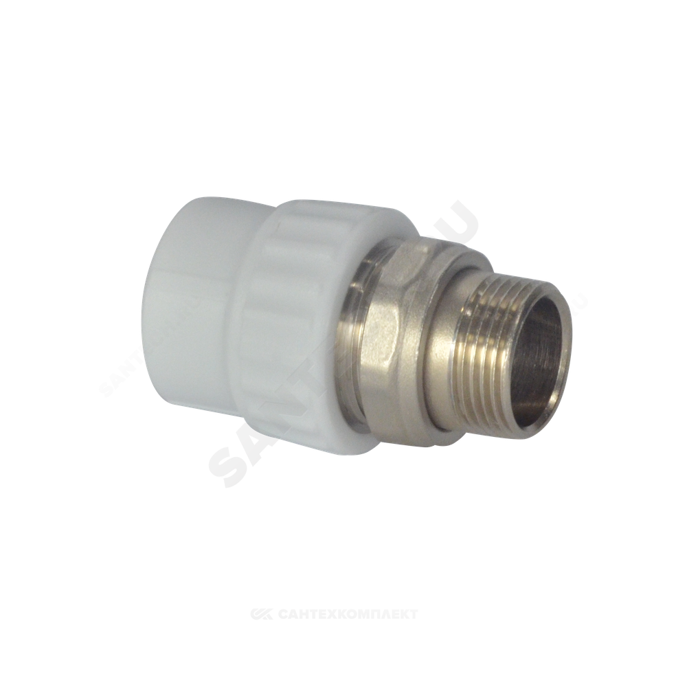 Муфта PP-R комбинированная разъемная белая Дн 25х1/2" НР для радиатора VALFEX 10159125