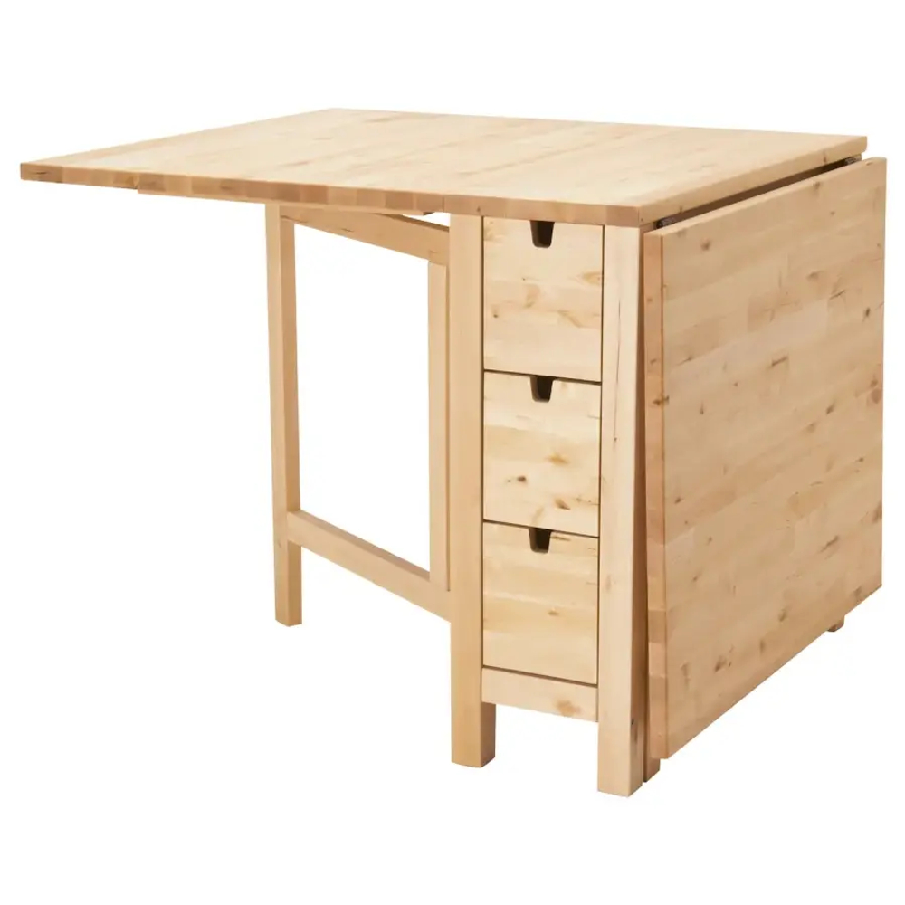 Стол с откидной столешницей- IKEA NORDEN, 26/152х80х74 см, НОРДЕН ИКЕА, светло-коричневый