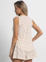 Костюм домашний с шортами Мила (бежево-розовый) К15214-1М LT Collection