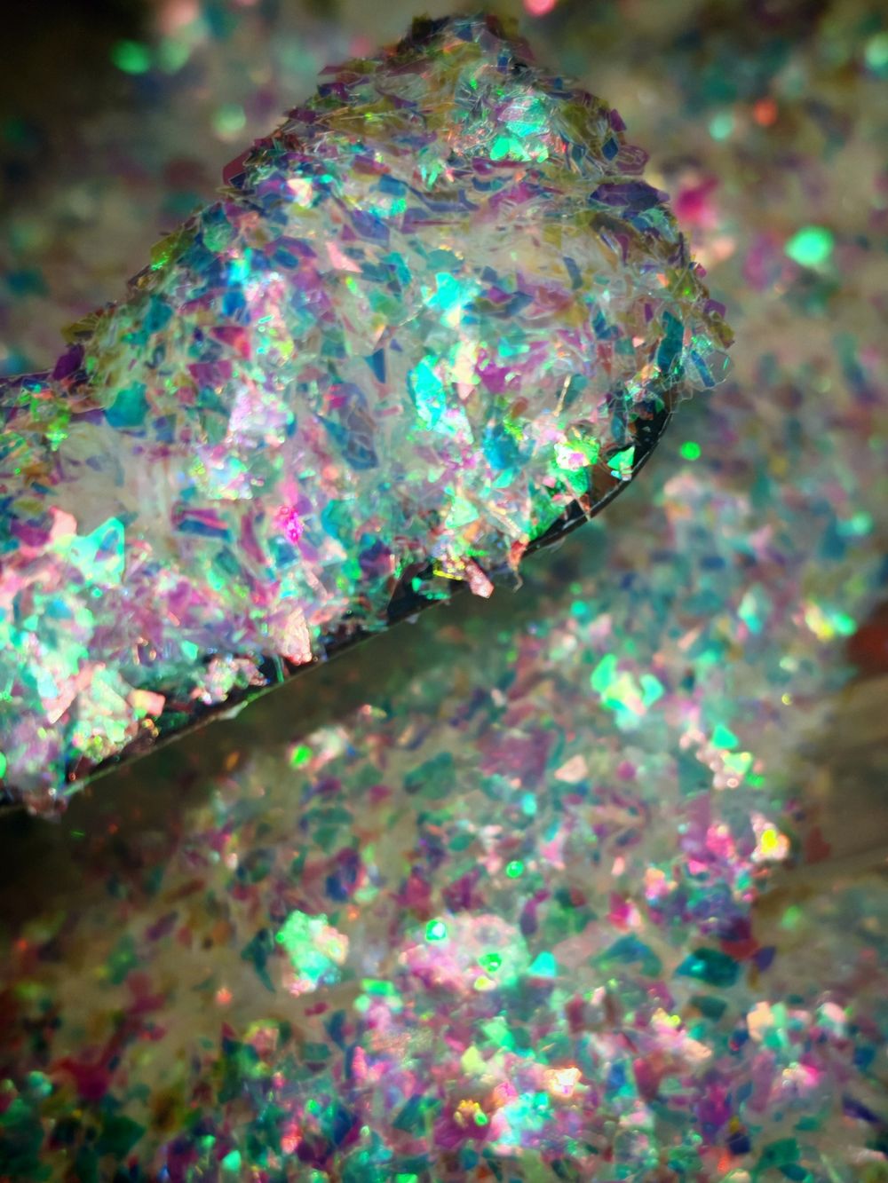 Хлопья - слюда 88717 хамелеон прозрачный - для литья изделий и творчества