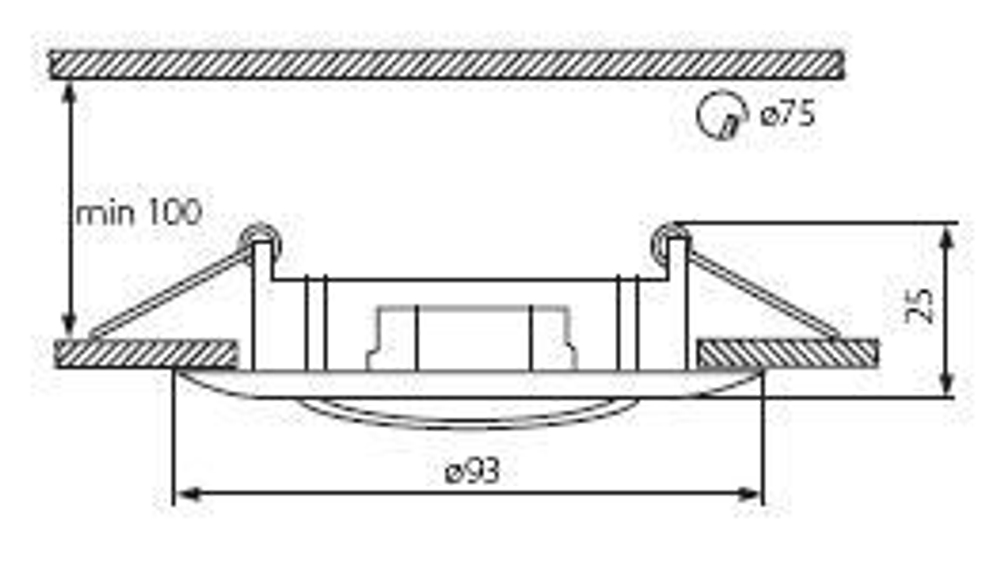 Светильник точечный потолочный KANLUX RODOS CT-DT09-AB