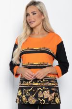 Джемпер Ламия (оранжево-черный) Б11331 LT Collection