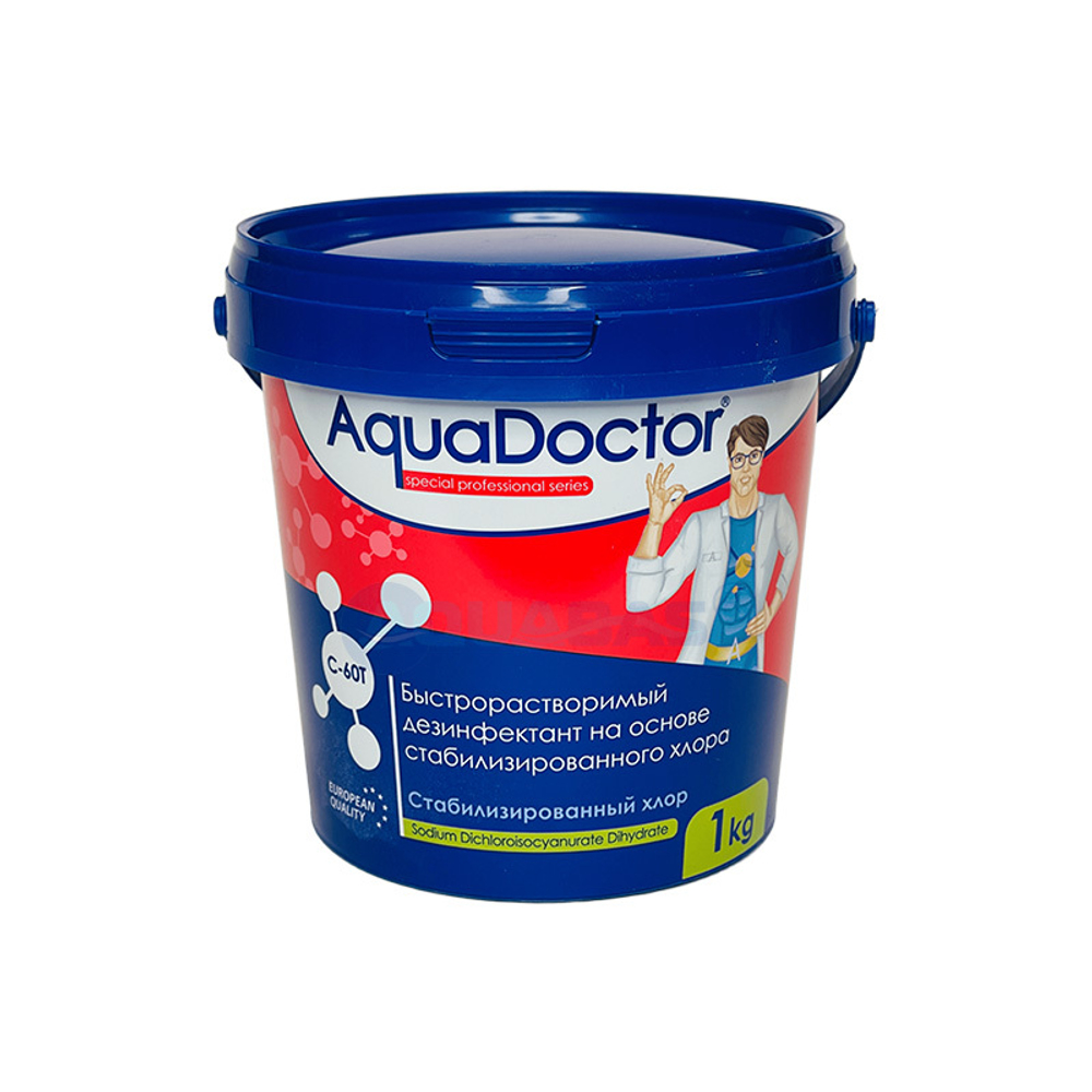 AquaDoctor C-60T хлор-шок в таблетках 20 гр, 1 кг